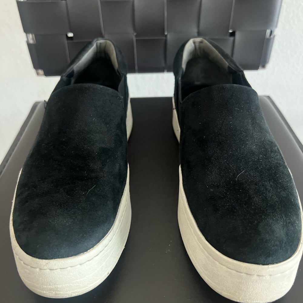 Vince Black Slip-On Shoes